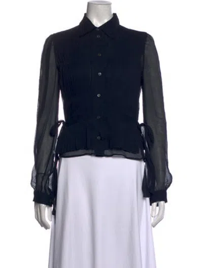 Pre-owned Prada Vintage 2000's Blouse In Blue