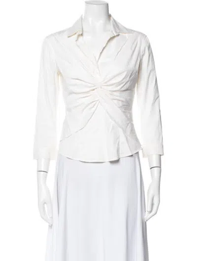 Pre-owned Prada Vintage 2000's Blouse In White