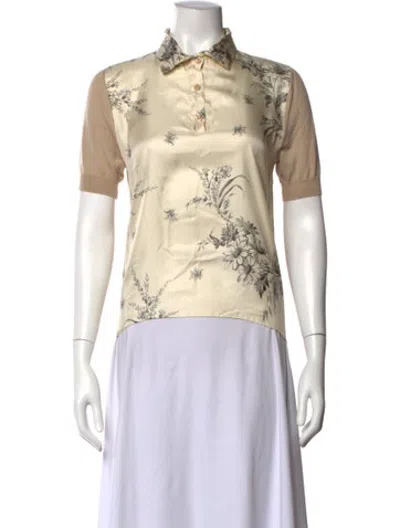 Pre-owned Prada Vintage 2000's Polo In Neutrals