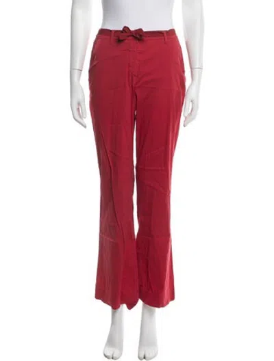 Pre-owned Prada Vintage Flared Pants In Red