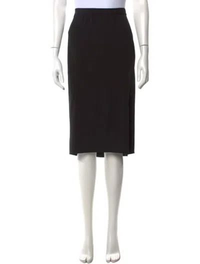 Pre-owned Prada Vintage Midi Length Skirt In Black