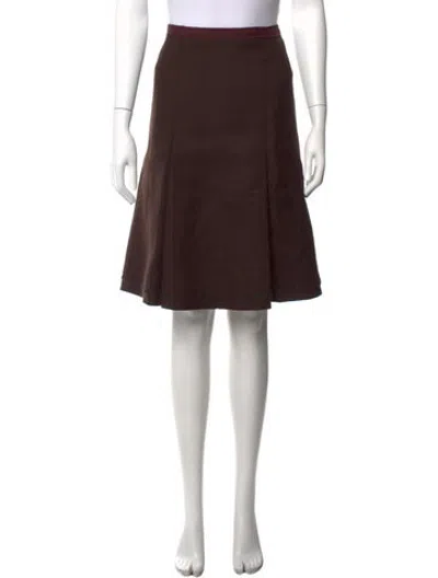 Pre-owned Prada Vintage Midi Length Skirt In Brown