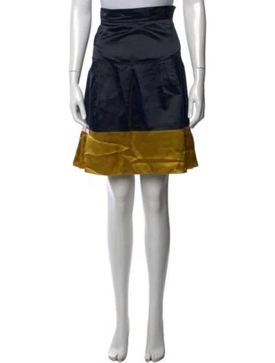 Pre-owned Prada Vintage Mini Skirt In Black/yellow