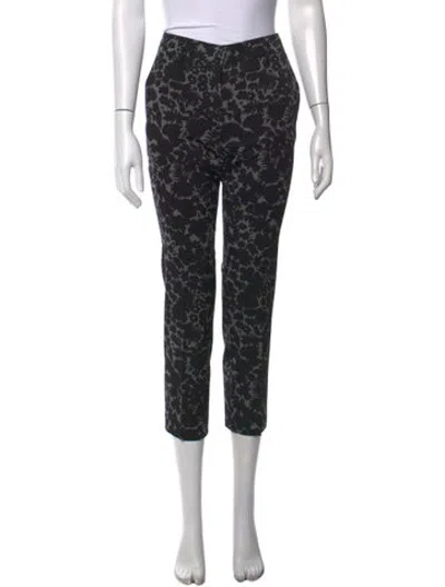 Pre-owned Prada Virgin Wool Straight Leg Pants In Black