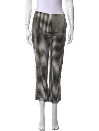 Pre-owned Prada Virgin Wool Straight Leg Pants In Black