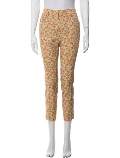 Pre-owned Prada Virgin Wool Straight Leg Pants In Neutrals