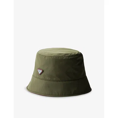 Prada Womens  Re-nylon Bucket Hat In Green