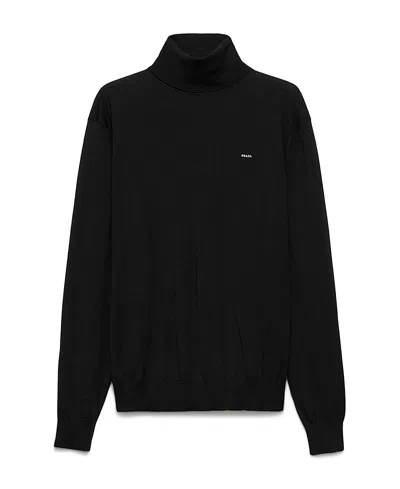 Prada Wool Turtleneck Sweater In Black
