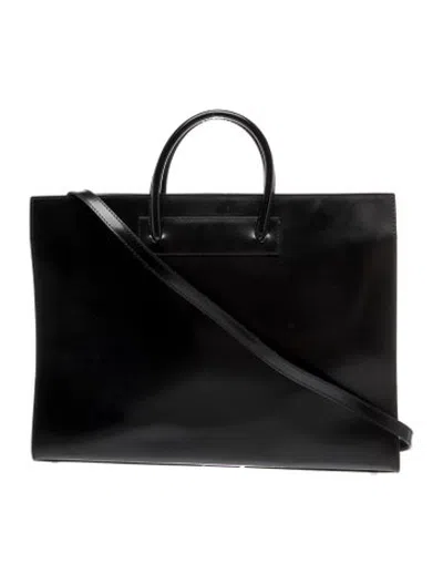 Pre-owned Pratesi Leather Tote In Black