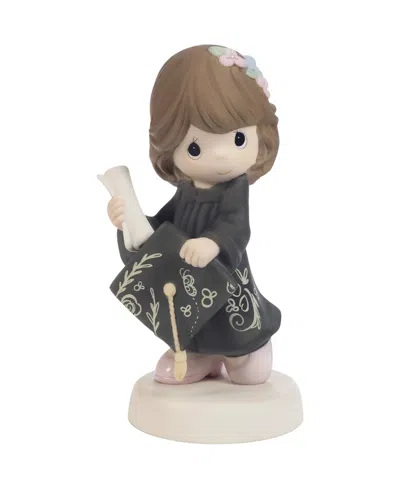 Precious Moments Graduation Brunette Girl Figurine In Multi