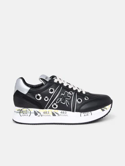 Premiata Black Leather Sneakers