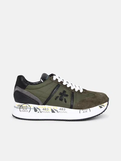 Premiata Green Suede Blend Sneakers