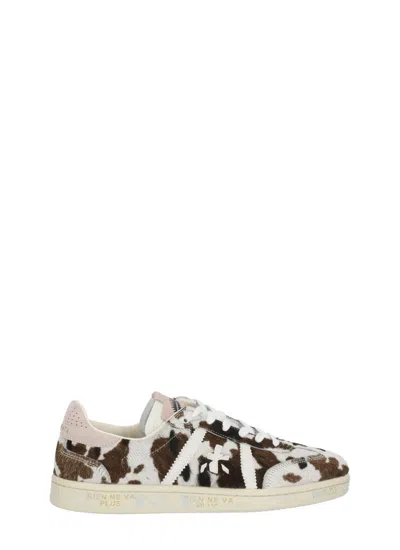 Premiata Ivory Bonnied 8577 Cowhide Design Leather Low-top Sneakers In Multi