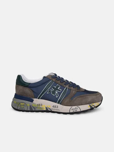 Premiata Multicolor Suede Blend Sneakers In Blue