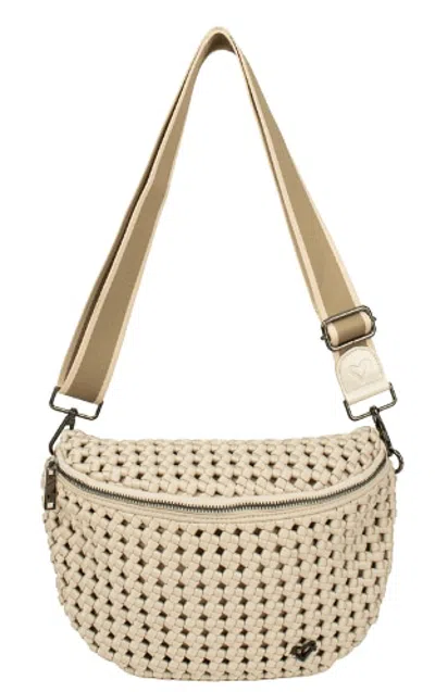 Prenelove Women's Brown New: Lambton Woven Hand Knotted Crossbody Bag - Espresso