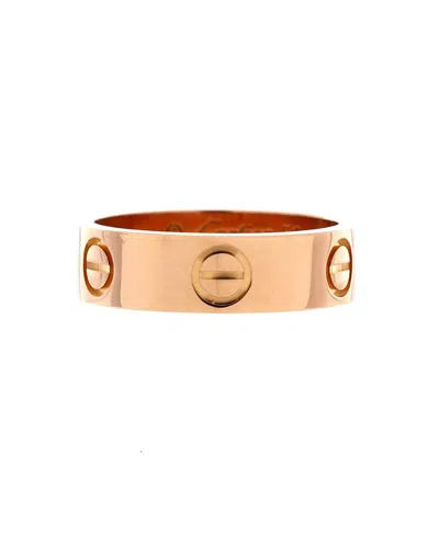 Pre-owned Pre-owned Cartier  Cartier Love Band Ring 18k Rose Gold In Pink