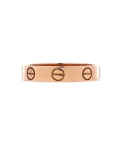 Pre-owned Pre-owned Cartier  Cartier Love Wedding Band Ring 18k Rose Gold In Pink