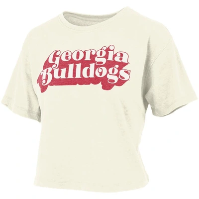 Pressbox White Georgia Bulldogs Vintage Easy T-shirt