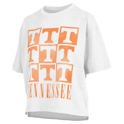 Pressbox White Tennessee Volunteers Motley Crew Andy Waist Length Oversized T-shirt