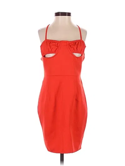 Pre-owned Prettylittlething Cocktail Dress In Orange