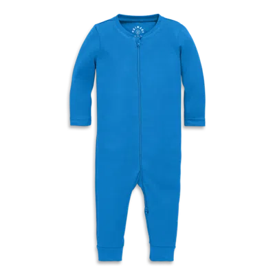 Primary Kids'  Baby Organic Zip Romper In Solids In Blue