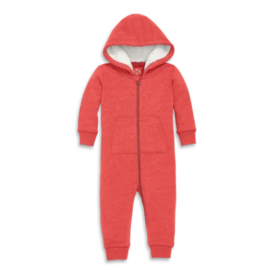 Primary Kids'  Baby Teddy Fleece-lined Zip Romper In Pink