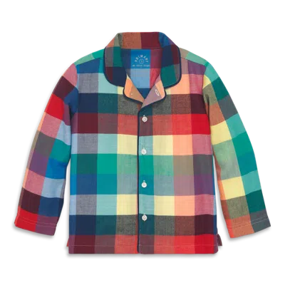Primary Kids Flannel Holiday Pj Top (toddler, Little Kid, Big Kid) In Multi