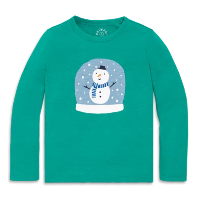 Primary Kids Long Sleeve Tee In Holiday Graphics (toddler, Little Kid, Big Kid) In Green