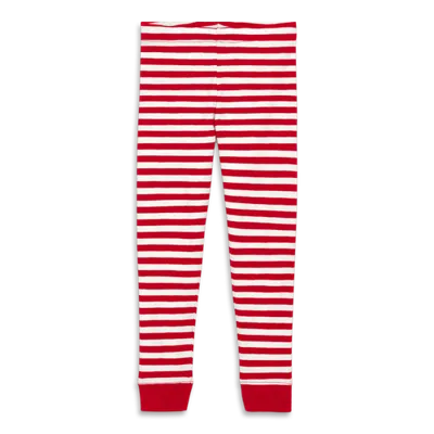 Primary Kids Organic Pj Pant In Stripe (toddler, Little Kid, Big Kid) In Red