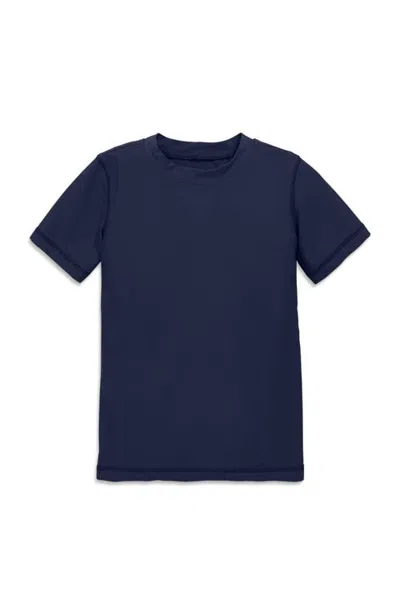 Primary Kids Short Sleeve Rash Guard In Blue