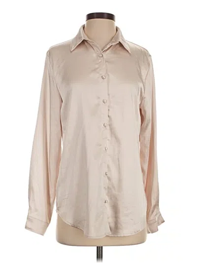 Pre-owned Princess Polly Long Sleeve Blouse In Tan