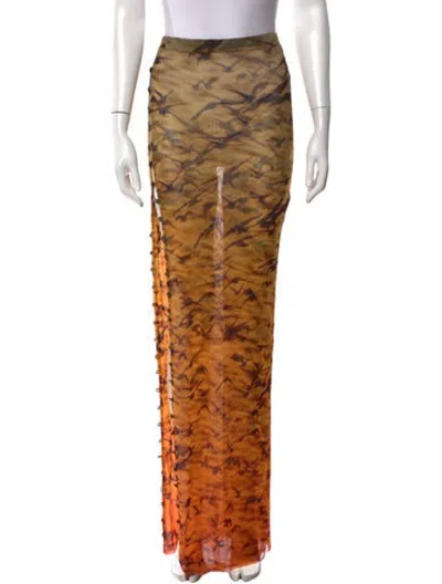 Pre-owned Priscavera Nylon Long Skirt W/ Tags In Neutrals