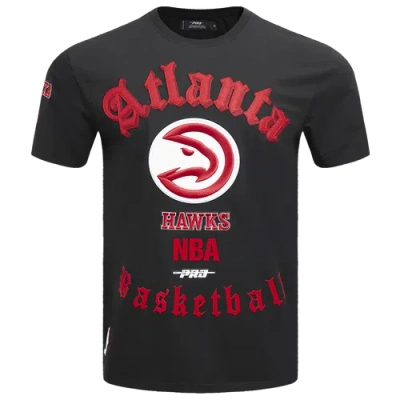 Pro Standard Mens Atlanta Hawks  Hawks Old English Sj Tee In Black