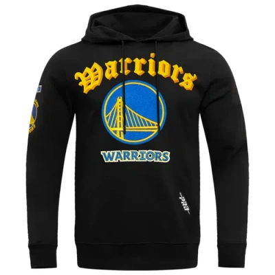 Pro Standard Mens Golden State Warriors  Warriors Old English Flc Po Hoodie In Black