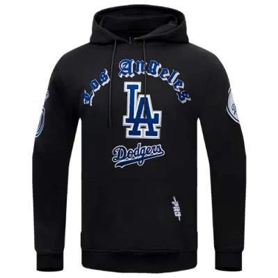 Pro Standard Mens Los Angeles Dodgers  Dodgers Old English Flc Po Hoodie In Black
