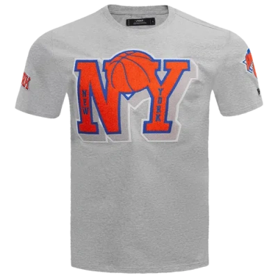 Pro Standard Mens New York Knicks  Knicks Mash Up Sj Tee In Heather Grey