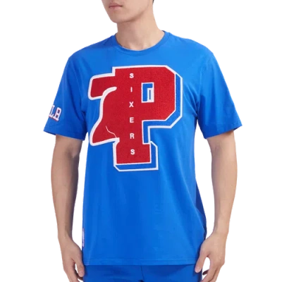 Pro Standard Mens Philadelphia 76ers  76ers Mash Up Sj Tee In Royal Blue