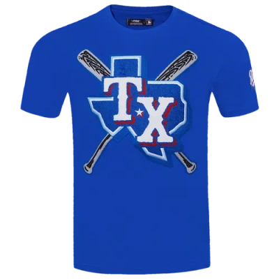Pro Standard Mens Texas Rangers  Rangers Mash Up M Sj Tee In Royal Blue