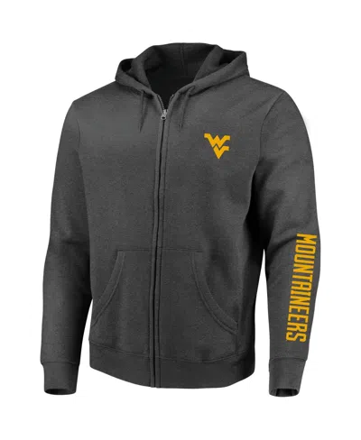 Profile Men's Heather Charcoal West Virginia Mountaineers Big Tall Full-zip Hoodie