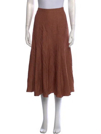 Pre-owned Protagonist Patterned Midi Length Skirt In Neutrals