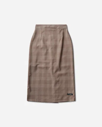 Prototypes Women S Cut-up Checked Skirt In Brown