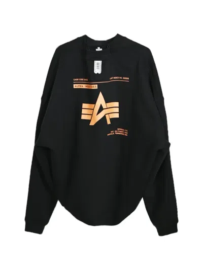 Prototypes X Alpha Industries Crew-neck Sweatshirt In Black