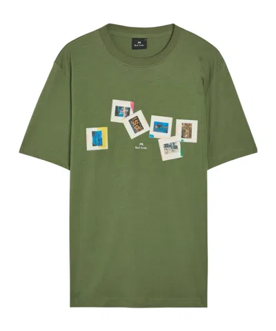Ps By Paul Smith Cotton Short-sleeve T-shirt In Green