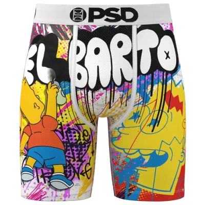 Psd Mens  Bart Casso Briefs In White/pink/yellow