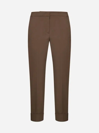 Pt Torino Andrea Wool Trousers In Beige
