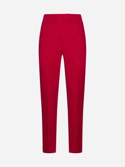 Pt Torino Frida Stretch Viscose Trousers In Geranium