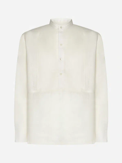 Pt Torino Mariner Linen Shirt In White