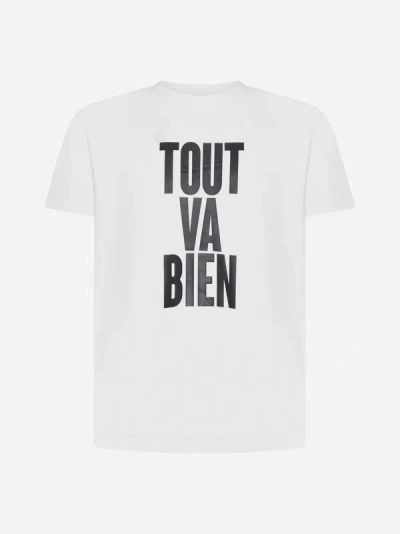 Pt Torino Tout Va Bien Cotton T-shirt In White