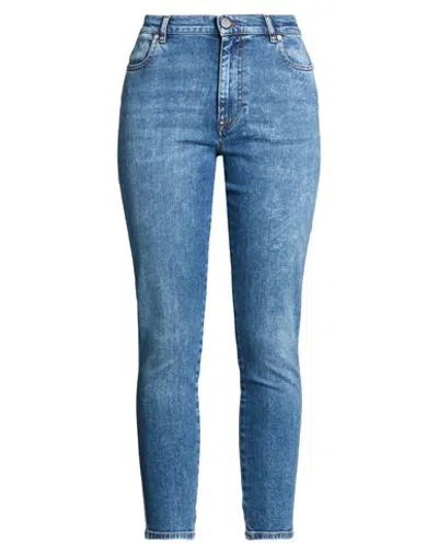 Pt Torino Woman Jeans Blue Size 30 Cotton, Elastane