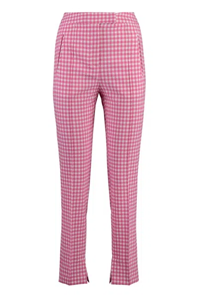 Pt01 Frida Cotton Blend Trousers In Pink